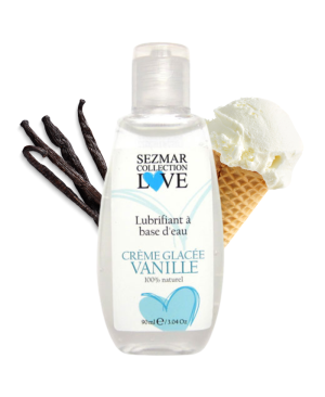Lubrifiant à base d'eau 100% naturel Crème glacée vanille 90 ml