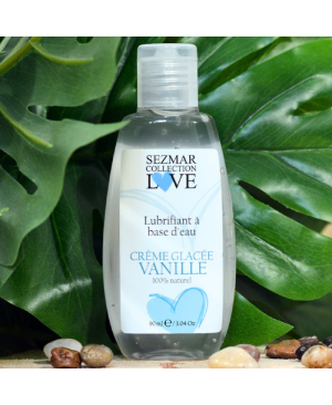 Lubrifiant à base d'eau 100% naturel Crème glacée vanille 90 ml