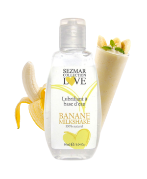 Lubrifiant à base d'eau 100% naturel Banane Milkshake 90 ml