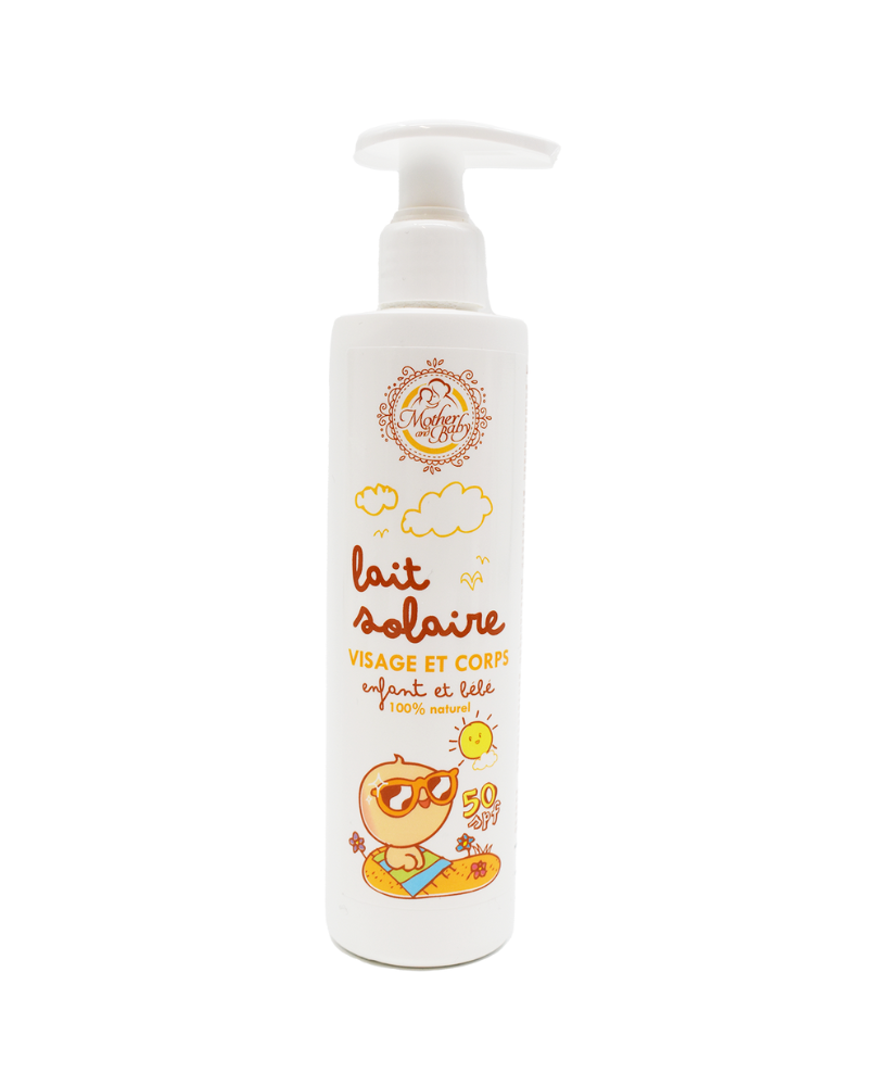 Lait solaire pour enfant et bébé SPF50 - 250ml 100% naturel