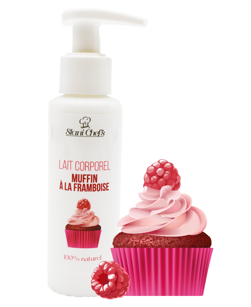 Lait corporel - muffin à la framboise - 100ml 100% naturel