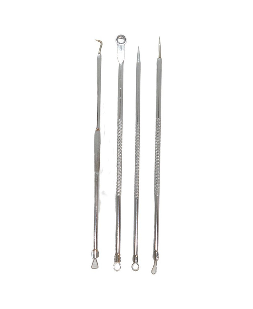 Kit de 4 extracteurs boutons et comédons  boitier