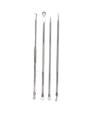 Kit de 4 extracteurs boutons et comédons  boitier