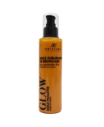 Huile sublimatrice de bronzage - Pailletée - 200ml 100% naturelle