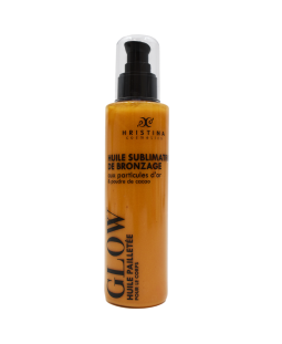 Huile sublimatrice de bronzage - Pailletée - 200ml 100% naturelle