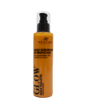 Huile sublimatrice de bronzage - Pailletée - 200ml 100% naturelle