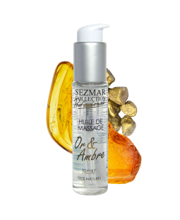 Huile de massage professionnelle Or  Ambre 100% naturelle 50 ml