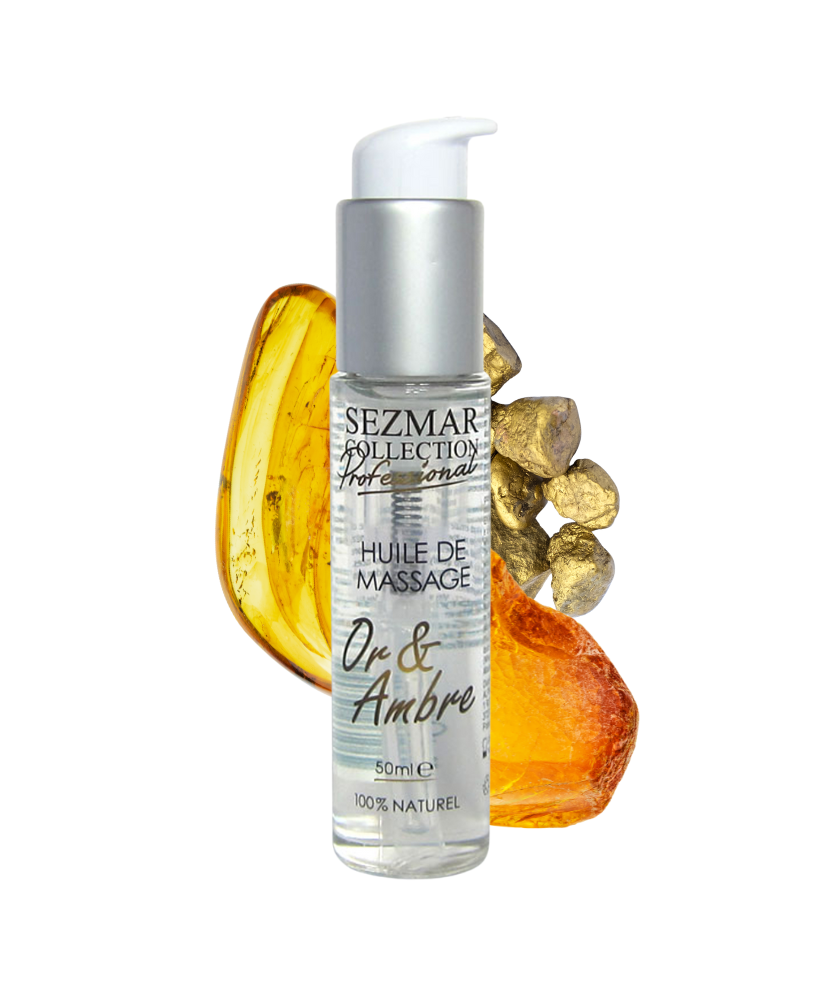 Huile de massage professionnelle Or  Ambre 100% naturelle 50 ml