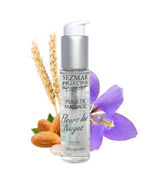 Huile de massage professionnelle Fleurs des Neiges 100% naturelle 50 ml