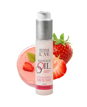 Huile de massage fraise 100% naturelle 50ml