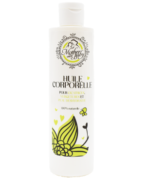 Huile corporelle pour vergetures, cicatrices et peau déshydratée - 250ml 100% naturelle