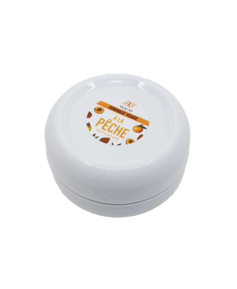 Gommage visage pêche - 50ml 100% naturel - Format voyage