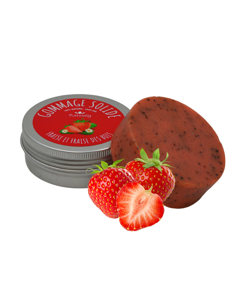 Gommage solide - Fraise et fraise des bois 70gr