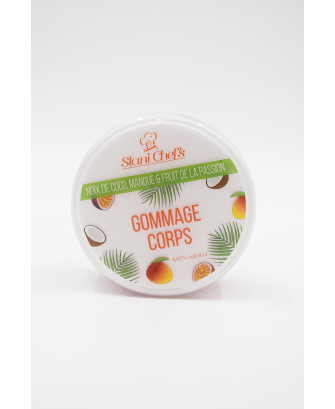 Gommage corps à la noix de coco, mangue  fruit de la passion - 250ml 100% naturel