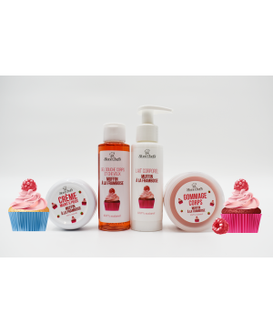 Gommage corps - muffin à la framboise - 100ml 100% naturel