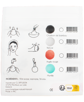 Éponge konjac rose