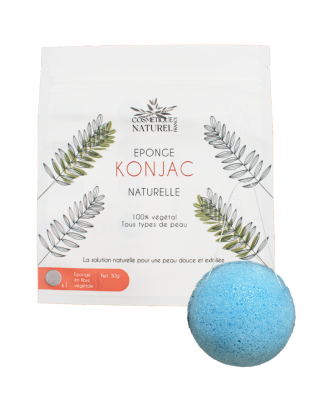Éponge konjac bleue