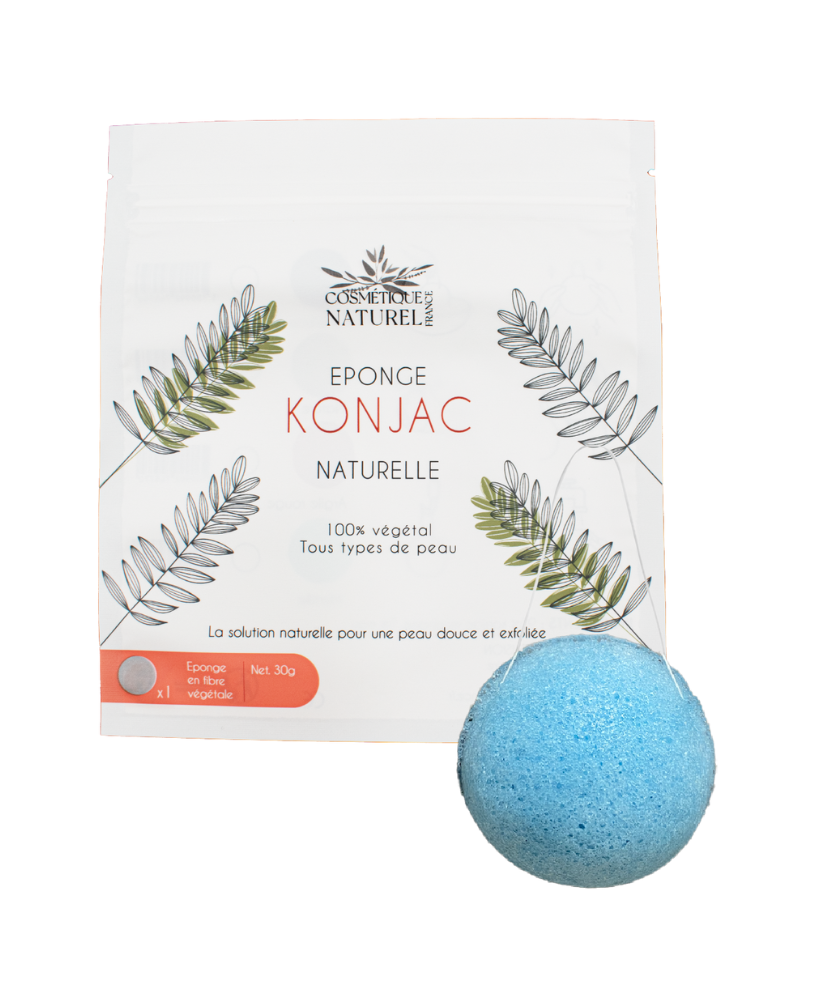 Éponge konjac bleue