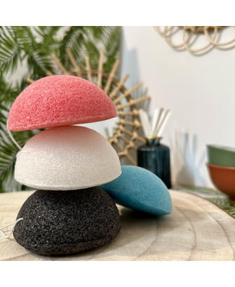 Éponge konjac bleue