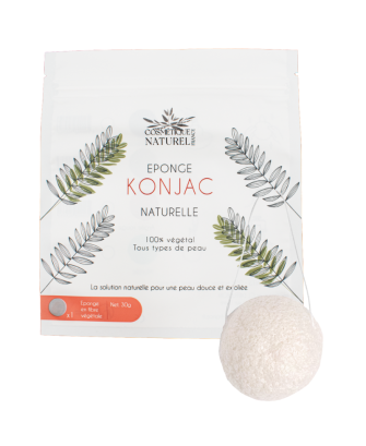 Éponge konjac blanche
