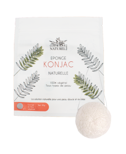 Éponge konjac blanche