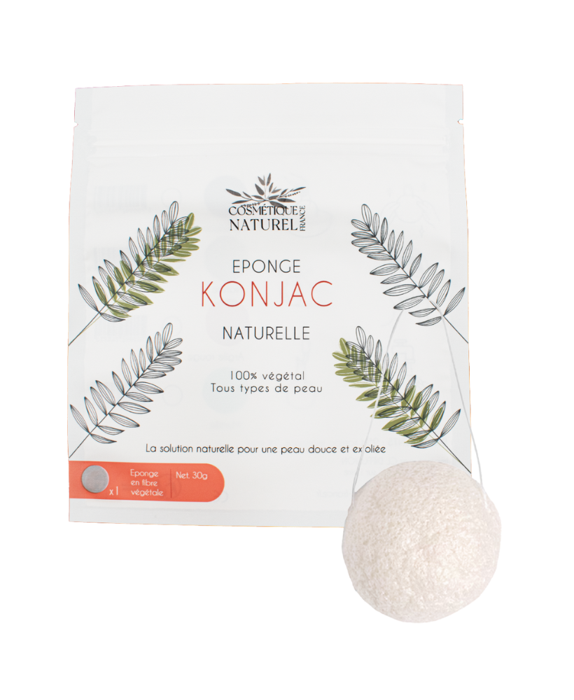 Éponge konjac blanche