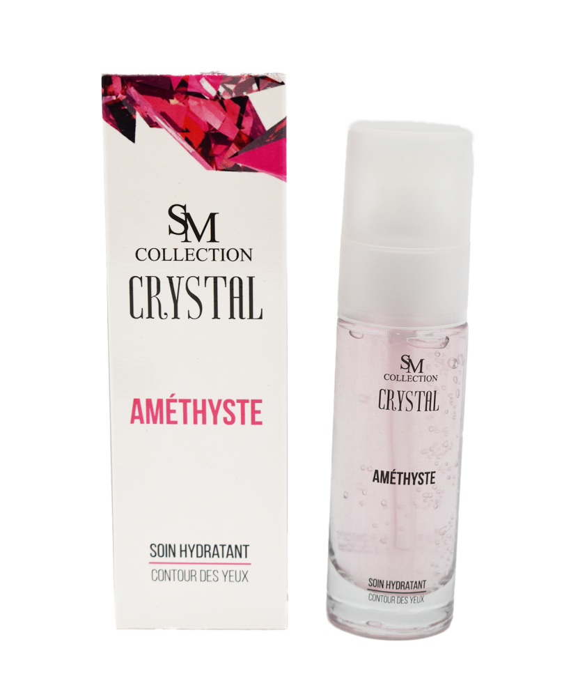 Crème pour le contour des yeux à la poudre d'améthyste 30ml 100% naturelle
