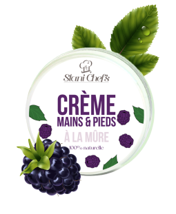 Crème mains et pieds à la mûre 100ml 100% naturelle