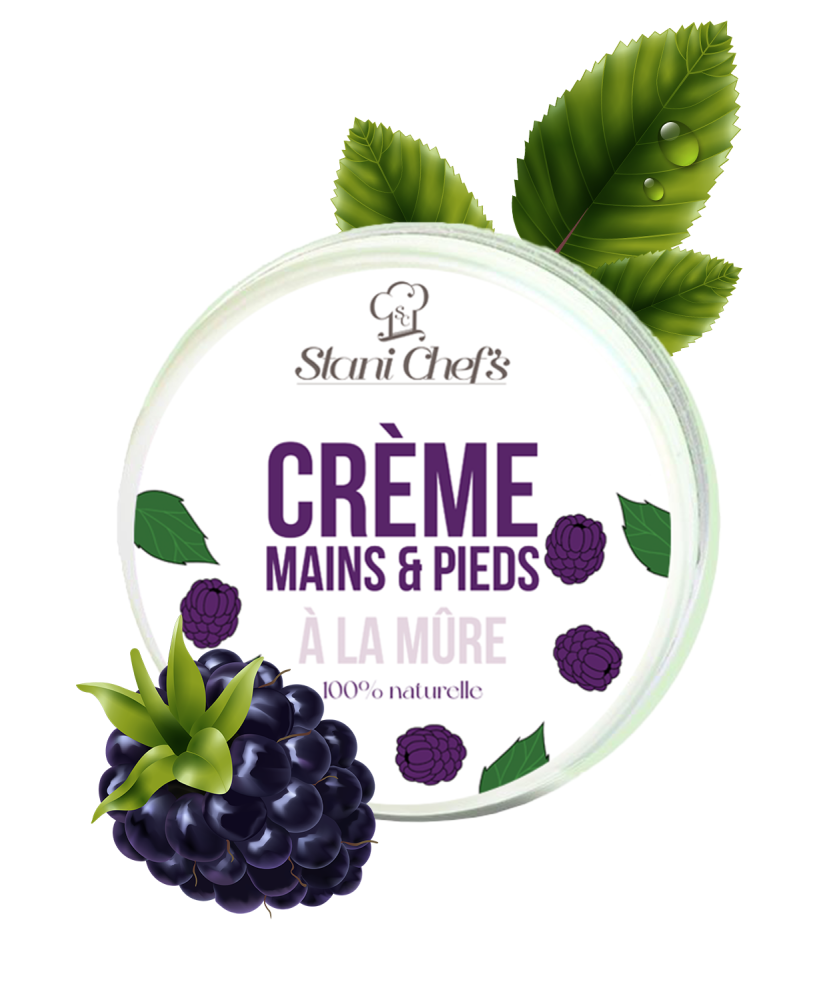Crème mains et pieds à la mûre 100ml 100% naturelle