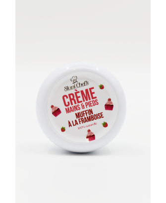 Crème mains et pieds - muffin à la framboise - 50ml 100% naturelle - Format voyage