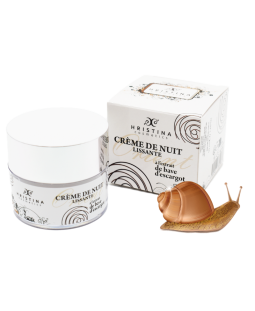 Crème de nuit hydratante à base de bave d'escargot 50ml 100% naturelle