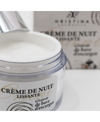 Crème de nuit hydratante à base de bave d'escargot 50ml 100% naturelle