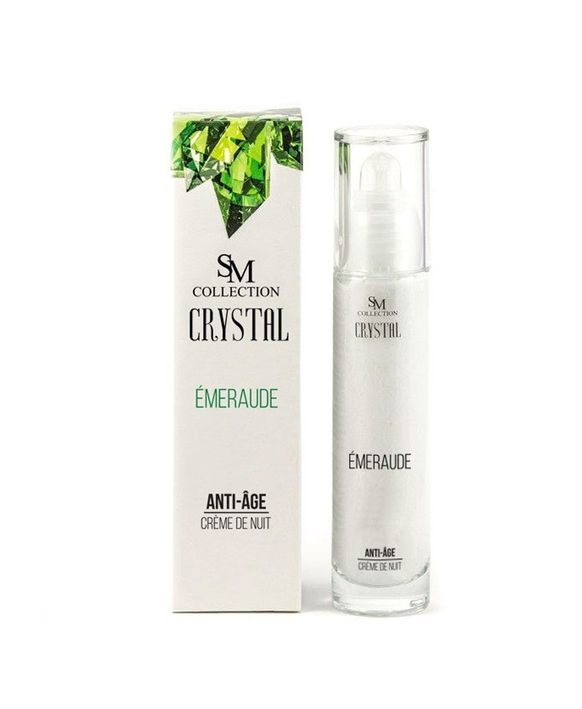 Crème de nuit anti-âge à l'émeraude 50ml 100% naturelle
