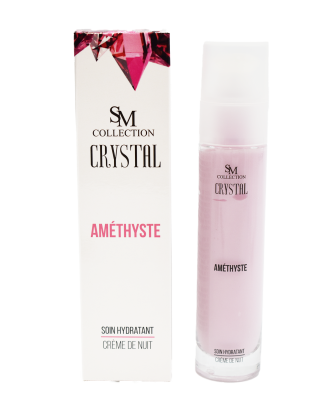 Crème de nuit à la poudre d'améthyste 50ml 100% naturelle
