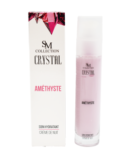 Crème de nuit à la poudre d'améthyste 50ml 100% naturelle