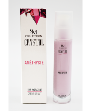 Crème de nuit à la poudre d'améthyste 50ml 100% naturelle