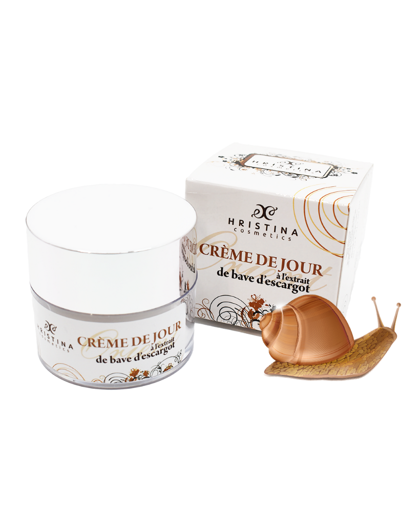Crème de jour hydratante à base de bave d'escargot 50ml 100% naturelle