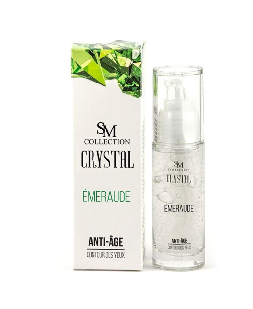 Crème contour des yeux anti-âge à l'émeraude 30ml 100% naturelle