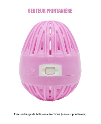 Boule de lavage machine à laver rose  recharge - senteur printanière