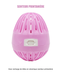 Boule de lavage machine à laver rose  recharge - senteur printanière