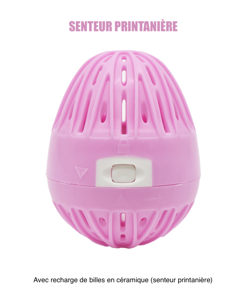 Boule de lavage machine à laver rose  recharge - senteur printanière
