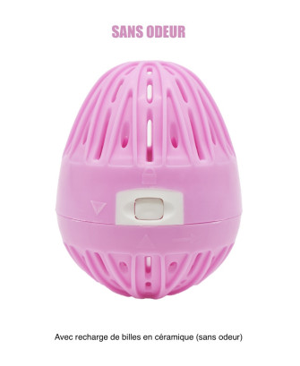 Boule de lavage machine à laver rose  recharge - Sans odeur
