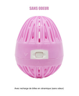 Boule de lavage machine à laver rose  recharge - Sans odeur
