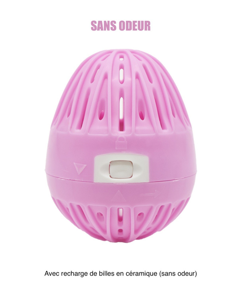Boule de lavage machine à laver rose  recharge - Sans odeur