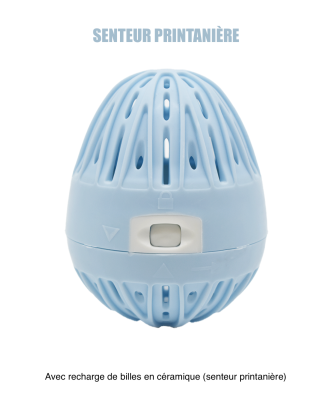 Boule de lavage machine à laver bleue  recharge - senteur printanière