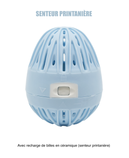 Boule de lavage machine à laver bleue  recharge - senteur printanière