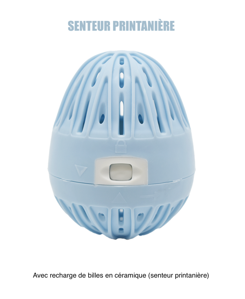 Boule de lavage machine à laver bleue  recharge - senteur printanière