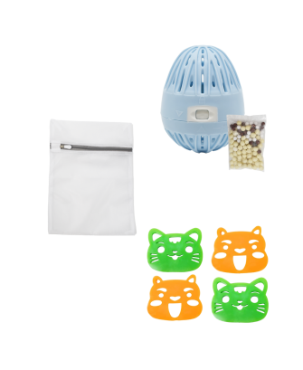 Boule de lavage  filet de lavage  4 attrape-poils - OFFRE TRIO
