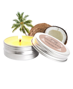 Bougie de massage noix de coco 30ml 100% naturelle